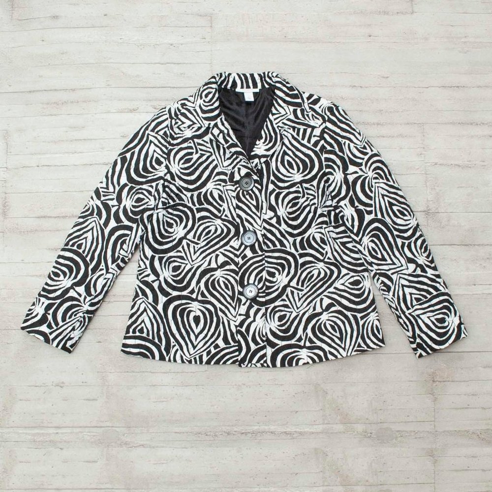 Dress Barn Quilted Cropped Jacket size L